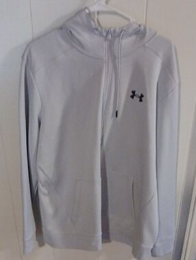 Under Armour Light Gray Full-Zip Hoodie